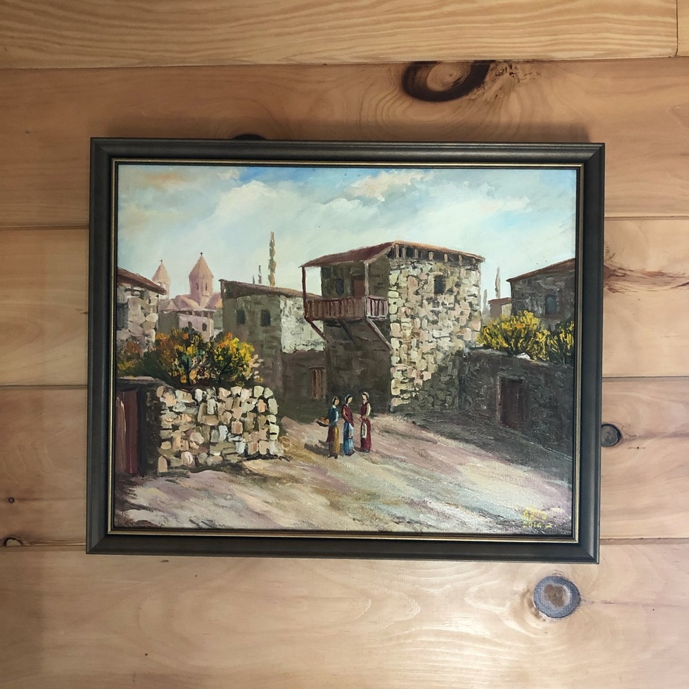 An oil on canvas painting by an Armenian artist